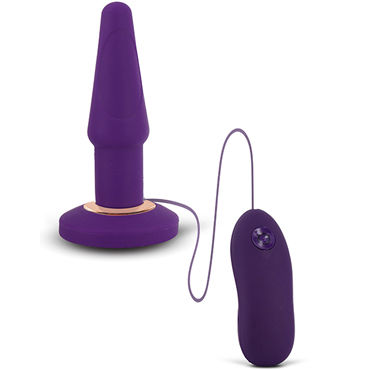 Seven Creations Apex Butt Plug Large, фиолетовая, Анальная пробка с вибрацией большая