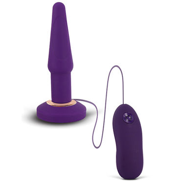 Seven Creations Apex Butt Plug Small, фиолетовая, Анальная пробка с вибрацией маленькая