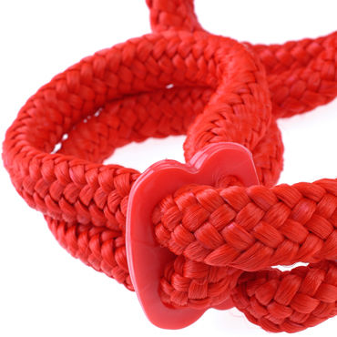 Pipedream Fetish Fantasy Series Silk Rope Love Cuffs, красная - подробные фото в секс шопе Condom-Shop