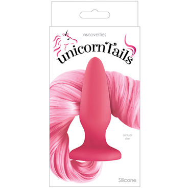 NS Novelties Unicorn Tails, розовая, Анальная пробка с розовым хвостом