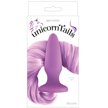 NS Novelties Unicorn Tails, фиолетовая, Анальная пробка с фиолетовым хвостом
