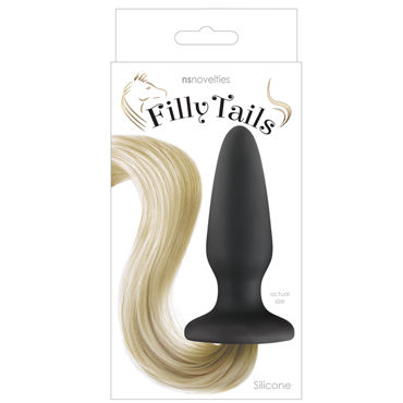 NS Novelties Filly Tails Palomino, черная, Анальная пробка с хвостом блонд