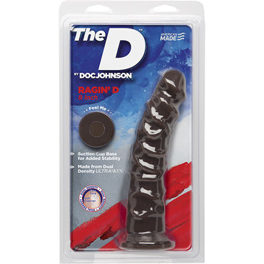 Doc Johnson The D Ragin’ D 8, темно-коричневый, Фаллоимитатор на присоске