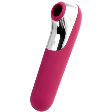 Satisfyer Dual Love, красный, Бесконтактный стимулятор клитора - вагинальный вибратор с управлением со смартфона