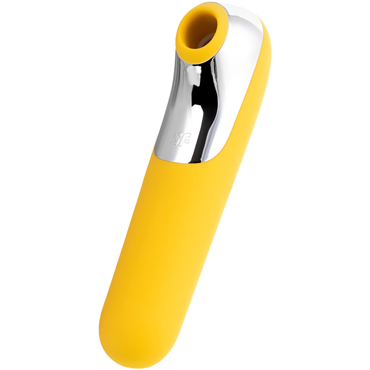 Satisfyer Dual Love, желтый, Бесконтактный стимулятор клитора - вагинальный вибратор с управлением со смартфона