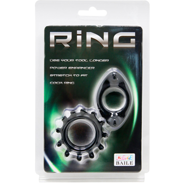 Baile Ring 2 кольца, черные — фото 1