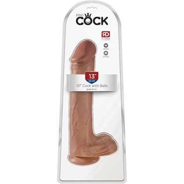 Pipedream King Cock Cock with Balls 33см, телесный — фото 1