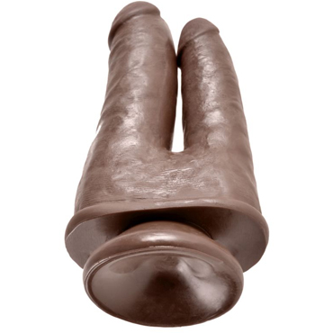 Pipedream King Cock Double Penetrator, коричневый — фото 4