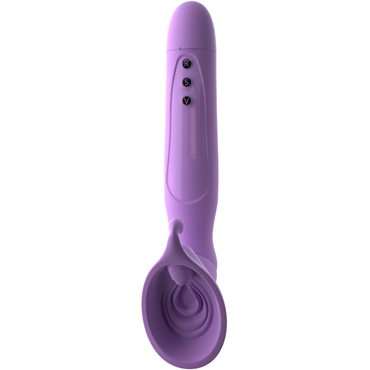 Pipedream Fantasy For Her Vibrating Roto Suck-Her, фиолетовый - Клиторальный вибромассажер с функцией вакуумной стимуляции - купить в секс шопе