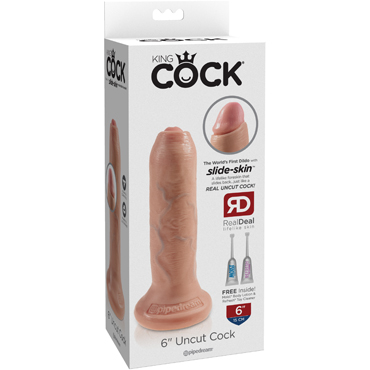 Pipedream King Cock Uncut Cock 15см, телесный — фото 1