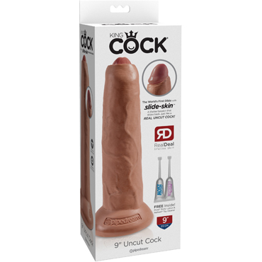 Pipedream King Cock Uncut Cock 23см, телесный — фото 1