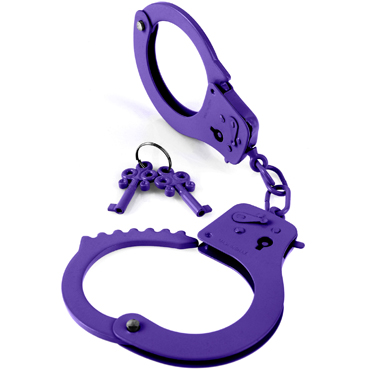 Pipedream Fetish Fantasy Series Designer Metal Handcuffs, фиолетовые — фото 3