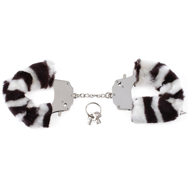 Pipedream Fetish Fantasy Original Furry Cuffs, зебра — фото 2
