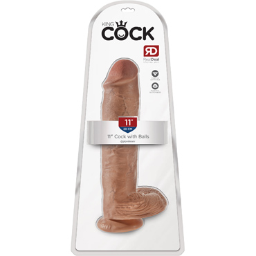 Pipedream King Cock Cock with Balls 28см, бежевый — фото 1