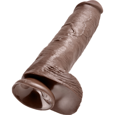 Pipedream King Cock Cock with Balls 28см, коричневый — фото 3