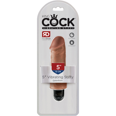 Pipedream King Cock Vibrating Stiffy 13см, бежевый — фото 1