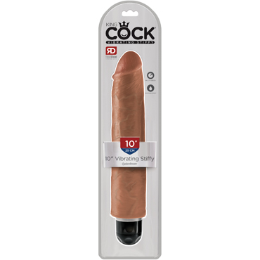 Pipedream King Cock Vibrating Stiffy 25см, бежевый — фото 1