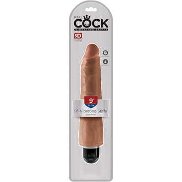 Pipedream King Cock Vibrating Stiffy 23см, бежевый — фото 1