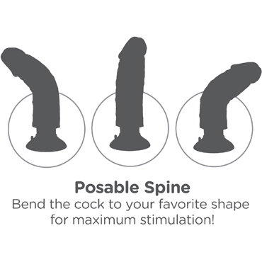 Pipedream King Cock Vibrating Cock 19см, бежевый — фото 5
