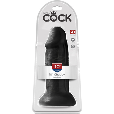 Pipedream King Cock Chubby 25см, черный — фото 1