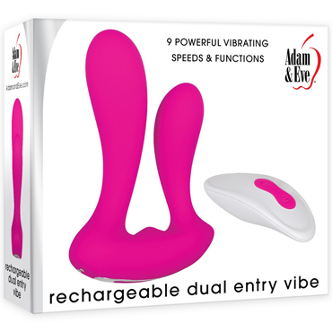 Evolved Adam & Eve Dual Entry Vibe, фуксия — фото 6