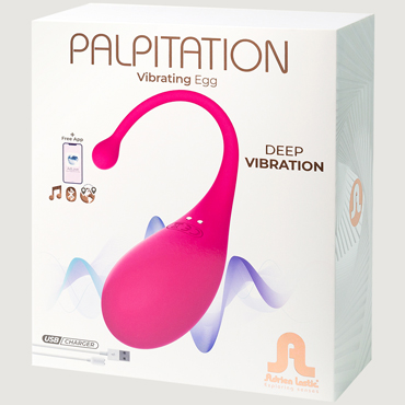 Adrien Lastic Palpitation, ярко-розовое, Вибростимулятор-яйцо с управлением со смартфона