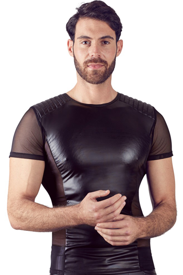 Orion NEK Мужская футболка с сеткой, черная, С мягкими прошитыми плечами