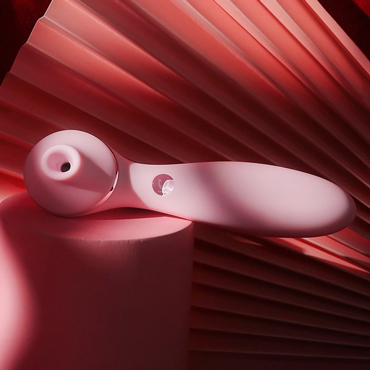 KisToy Polly Plus, розовый - Мембранный стимулятор клитора с вибрацией и нагревом - купить в секс шопе
