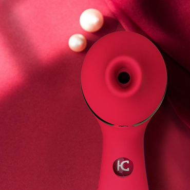 KisToy Polly Plus, красный - Мембранный стимулятор клитора с вибрацией и нагревом - купить в секс шопе