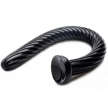 XR Brands Hosed 19 Inch Spiral Anal Snake, черный - Спиралевидный подвижный анальный стимулятор змея - купить в секс шопе