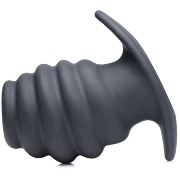 XR Brands Master Series Hive Ass Tunnel Silicone Ribbed Hollow Anal Plug Medium, черная - фото, отзывы