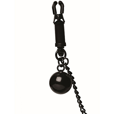 Новинка раздела Секс игрушки - XR Brands Mistress Isabella Sinclaire Clamps with Ball Weights and Chain, черные