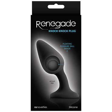 NSnovelties Renegade Knock Knock Plug, черная — фото 1