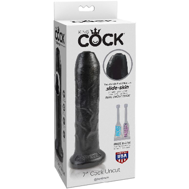 Pipedream King Cock Uncut Cock 18 см, черный — фото 1
