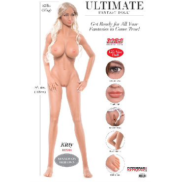 Pipedream Extreme Toyz Ultimate Fantasy Dolls Kitty, телесная — фото 14