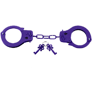 Pipedream Fetish Fantasy Series Designer Metal Handcuffs, фиолетовый — фото 3