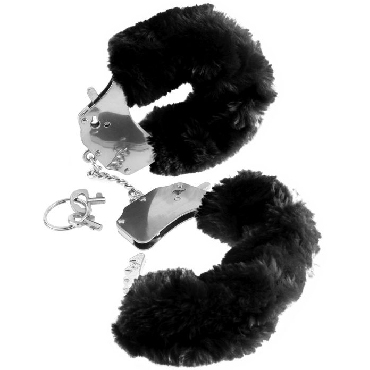 Pipedream Fetish Fantasy Series Original Furry Cuffs, черные - Металлические наручники с мехом - купить в секс шопе