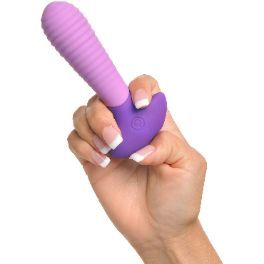 Pipedream Fantasy For Her Petite Tease-Her, фиолетовый - Компактный ребристый вибромассажер для эрогенных зон - купить в секс шопе