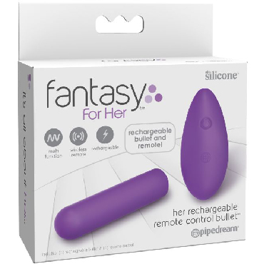 Pipedream Fantasy For Her Her Rechargeable Remote Control Bullet, фиолетовая