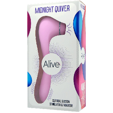 Adrien Lastic Midnight Quiver Alive, розовый, Вакуумный стимулятор клитора и вибростимулятор в одном