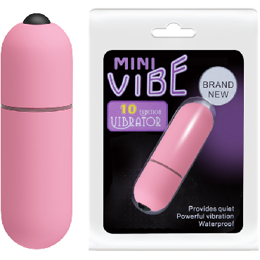 Baile Mini Vibe, розовая, Вибропуля, 10 режимов вибрации
