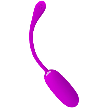 Baile Pretty Love Julius, фиолетовое - Виброяйцо с шнурочком для извлечения - купить в секс шопе
