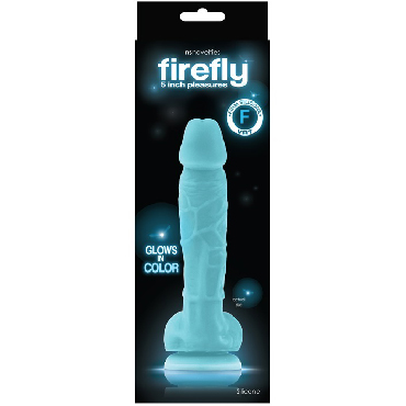NS Novelties Firefly Pleasures Dildo 17см, голубой — фото 2