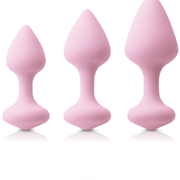 NS Novelties Inya Triple Kiss Trainer Kit, светло-розовый, Набор анальных пробок