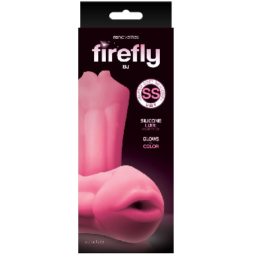 NS Novelties Firefly BJ, розовый, Мастурбатор-ротик, светящийся в темноте