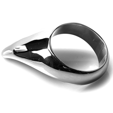 O-Products Teardrop Cockring 4см, серебристое, Металлическое эрекционное кольцо