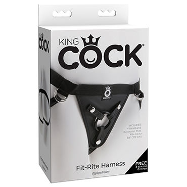 Pipedream King Cock Fit-Rite Harness, черные — фото 1