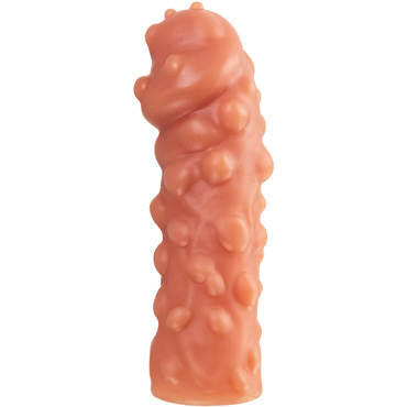 Kokos Penis Sleeve PS.003 L, телесная - Насадка на фаллос с бугорками - купить в секс шопе