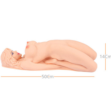 Kokos Veronia DL, телесный - Кукла-мастурбатор с вагиной, анусом и двойным слоем материала - купить в секс шопе