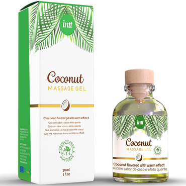 Intt Massage Gel Coconut, 30 мл, Массажный гель с ароматом кокоса и согревающим эффектом